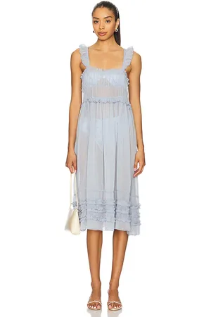 Free People Vestido midi moon phase en color azul talla L en - Blue. Talla L (también en M, S, XS).