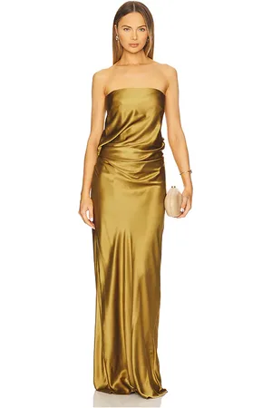 The Sei Vestido sin tirantes drapeado en color oro metálico talla 0 en - Metallic Gold. Talla 0 (también en 8).