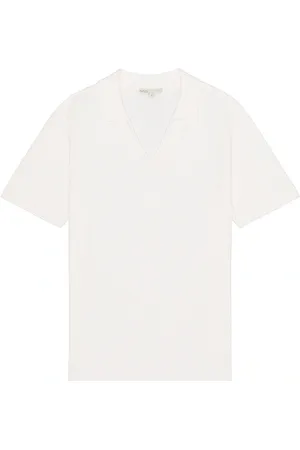 ONIA Cotton crochet johnny collar polo en color talla L en - White. Talla L (también en M, S, XL/1X).