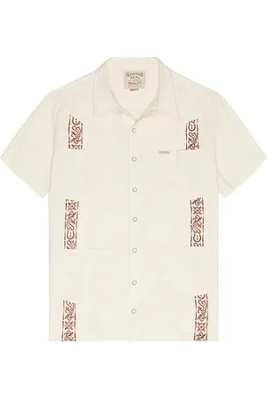 Sendero Provisions Camisa cabellero guayabera en color blanco talla L en - White. Talla L (también en M, S