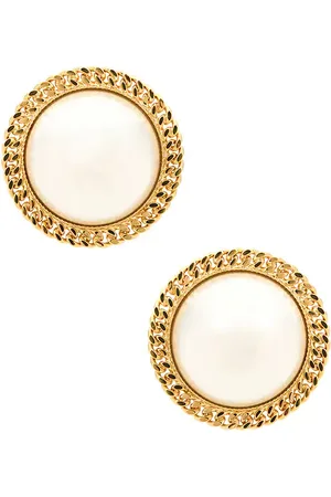Rowen Rose Pendientes de perlas oversized en color oro metálico talla all en - Metallic Gold. Talla all.