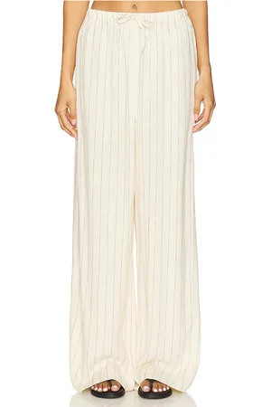 WeWoreWhat Pantalón con lazo en la cintura en color ivory talla M en - Ivory. Talla M (también en S, XS).