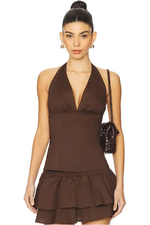 WeWoreWhat Top sin mangas top en color marrón talla M en - Brown. Talla M (también en S, XL, XS).