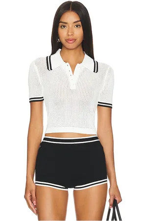 Lovers And Friends Orsola short sleeve polo en color talla L en - White. Talla L (también en M, S, XL, XS, XXS).