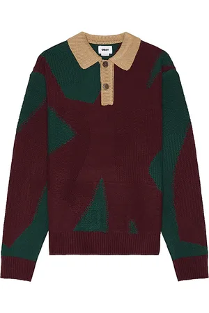 Obey Jersey luca en color burgundy talla L en - Burgundy. Talla L (también en M, S).