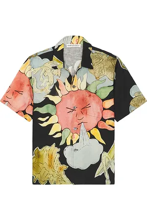 OUR LEGACY Camisa manga corta box en color azul, negro talla 46 en - Blue,Black. Talla 46 (también en 48, 50).
