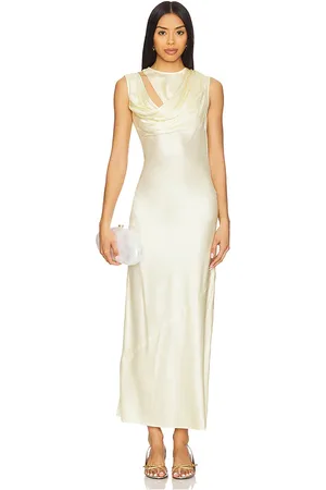 Camila Coelho Vestido enza en color amarillo limon talla L en - Lemon. Talla L (también en M, S, XL, XS, XXS).