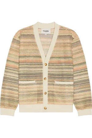 Corridor Cárdigan rainbow mesh en color ivory talla L en - Ivory. Talla L (también en M, S, XL/1X).