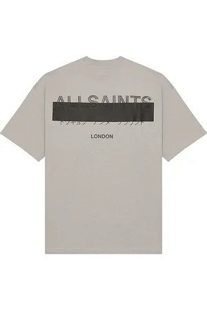 AllSaints Camiseta redact en color gris talla L en - Grey. Talla L (también en M, S, XL/1X).