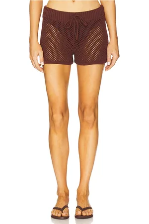 ONIA Micro corto crochet knit en color chocolate talla L en - Chocolate. Talla L (también en M, S, XL, XS).