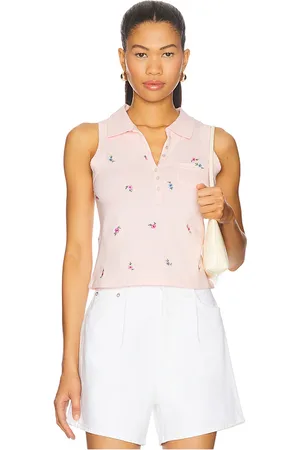Free People Polo de punto pepper en color rose talla L en - Rose. Talla L (también en M, S, XL, XS).