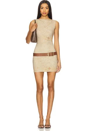 Lioness Vestido golden hour en color bronce talla L en - Tan. Talla L (también en M, S, XL, XS).