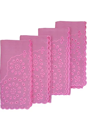 Chefanie Servilletas pink eyelet dinner napkins set of 4 en color rosado talla all en N/A - Pink. Talla all.