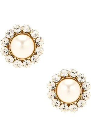 Rowen Rose Pendientes de perlas y strass en color oro metálico talla all en - Metallic Gold. Talla all.