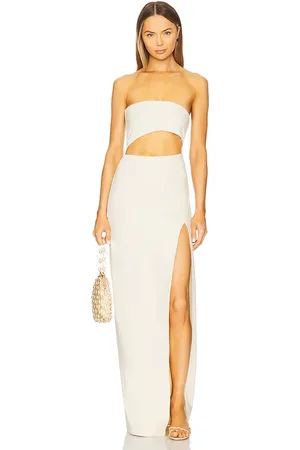 Camila Coelho Vestido raina en color crema talla L en - Cream. Talla L (también en M, S, XL, XS, XXS).