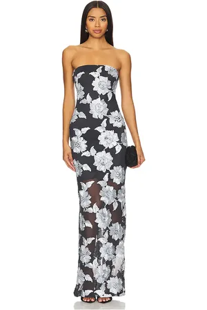 ROTATE Vestido tubo flower mesh en color gris talla 34 en - Grey. Talla 34 (también en 38).