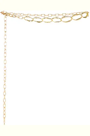 Ettika La correa de cadena hammered oval link en color oro metálico talla all en - Metallic Gold. Talla all.