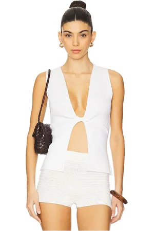 WeWoreWhat Top sin mangas top en color talla L en - White. Talla L (también en M, S, XL, XS).
