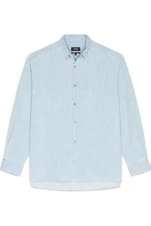 A.P.C. Camisa chemise mathias en color azul talla L en - Blue. Talla L (también en M, S, XL/1X).