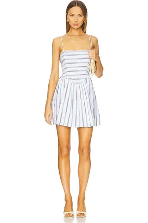 Saylor Minivestido fara en color blanco, azul talla L en - White,Blue. Talla L (también en M, S, XS).