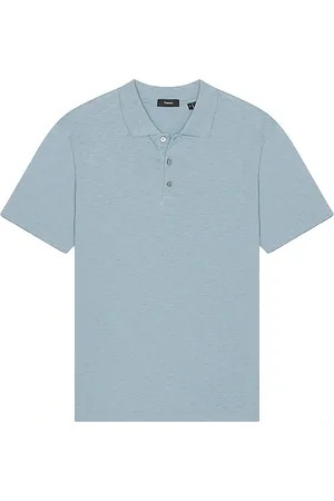 THEORY Polo de manga corta bron en color bebe azul talla L en - Baby Blue. Talla L (también en M, S, XXL/2X).