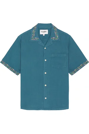 Corridor Camisa campestre hopsack en color talla L en - Blue. Talla L (también en M, S).