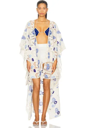 Agua Bendita Albornoz dara en color ivory,blue talla all en - Ivory,Blue. Talla all.