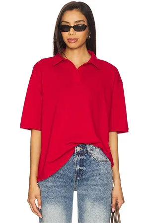Lovers And Friends Tara polo top en color rojo talla L en - Red. Talla L (también en M, S, XL, XS, XXS).