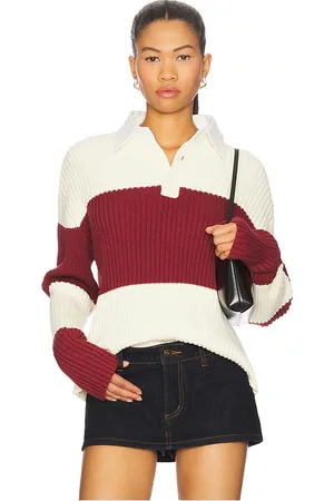 Lioness X revolve prince rugby top en color red,cream talla L en - Red,Cream. Talla L (también en M, S, XL, XS).