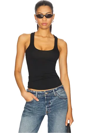 EB DENIM Lucy racerback tank en color talla L en - Black. Talla L (también en M).