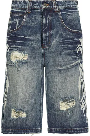 Jaded London Blade colossus jorts en color azul talla 28 en - Blue. Talla 28 (también en 30, 32, 34, 36).