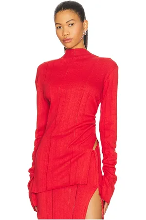 Jade Cropper Top manga larga en color talla 34 en - Red. Talla 34 (también en 36, 40).