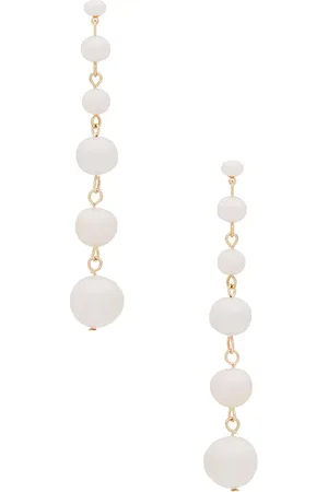 Ettika Pendientes multi freshwater pearl linear en color ivory talla all en - Ivory. Talla all.