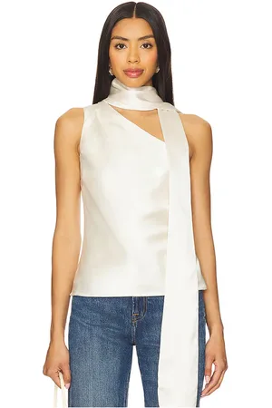LINE & DOT Top fular gloss en color ivory talla L en - Ivory. Talla L (también en M, S, XS).