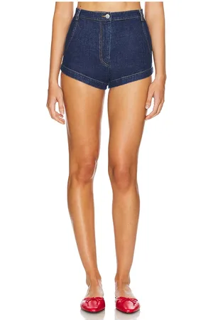 Amanda Uprichard Kelso short en color denim-dark talla L en - Denim-Dark. Talla L (también en M, S, XL, XS).
