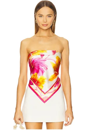 Retrofete Top seda alivia en color pink,ivory talla M/L en - Pink,Ivory. Talla M/L (también en XS/S).