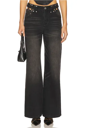 Marrknull Pantalones de mezclilla recortados en color talla L en - Black. Talla L (también en M, S, XS).