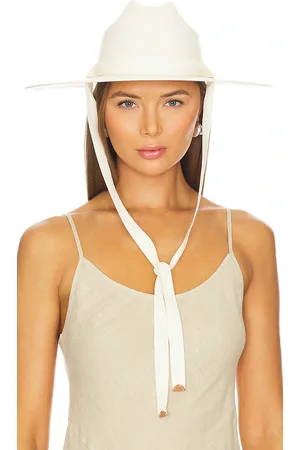 Janessa Leone Sombrero palmer en color blanco talla L en - White. Talla L (también en M, S).
