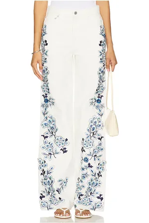 ALICE+OLIVIA Weezy jean en color blanco talla 29 en - White. Talla 29 (también en 30).