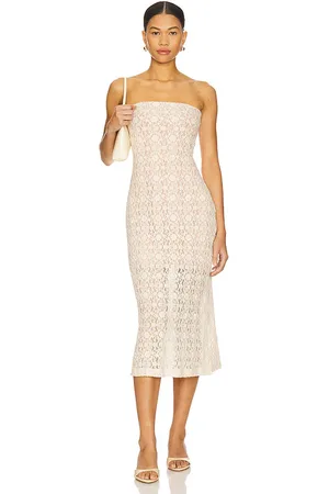 CAMI Vestido encaje dress en color neutral talla L en - Neutral. Talla L (también en M, S, XL, XS).