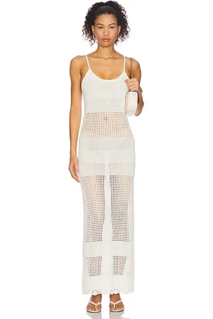 Solid Vestido felice en color blanco talla L en - White. Talla L (también en M, S, XL, XS).