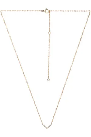 EF Collection Collar con colgante en forma de v en color oro metálico talla all en - Metallic Gold. Talla all.