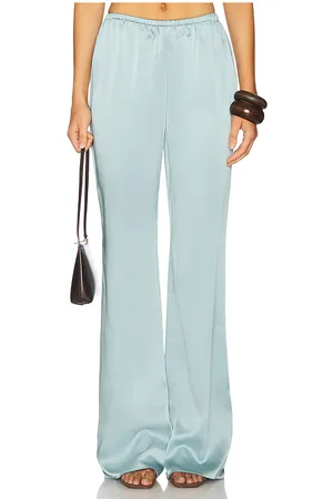 SER.O.YA Pantalones de satín viva en color azul talla L en - Blue. Talla L (también en M, S, XL, XS).