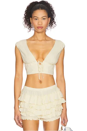 MAJORELLE Kaylor top en color amarillo limon talla L en - Lemon. Talla L (también en M, S, XL, XS, XXS).