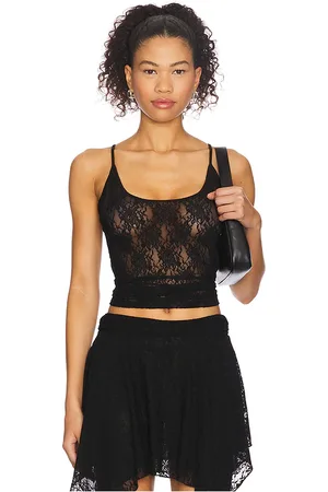Lovers And Friends Norah sheer top en color talla M en - Black. Talla M (también en S, XL, XS).