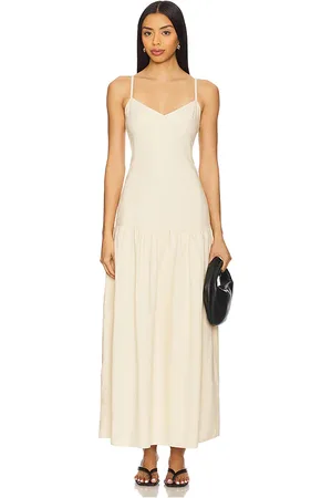 4th & Reckless Vestido de cintura baja trisha en color crema talla L en - Cream. Talla L (también en M, S, XL, XS).