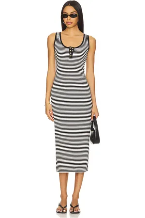ANINE BING Vestido a media pierna sin mangas alessia en color negro talla L en - Black. Talla L (también en M, S, XS).