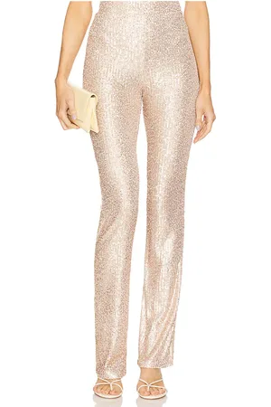 Norma Kamali Pantalón bota sin cinturilla en color oro metálico talla L en - Metallic Gold. Talla L (también en M, S, XL, XS).