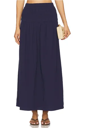 4th & Reckless Falda jadey en color talla L en - Navy. Talla L (también en S).