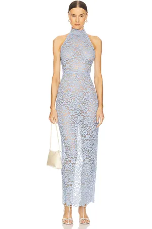 Amanda Uprichard Maxivestido brynley en color talla L en - Baby Blue. Talla L (también en M, S, XL, XS).